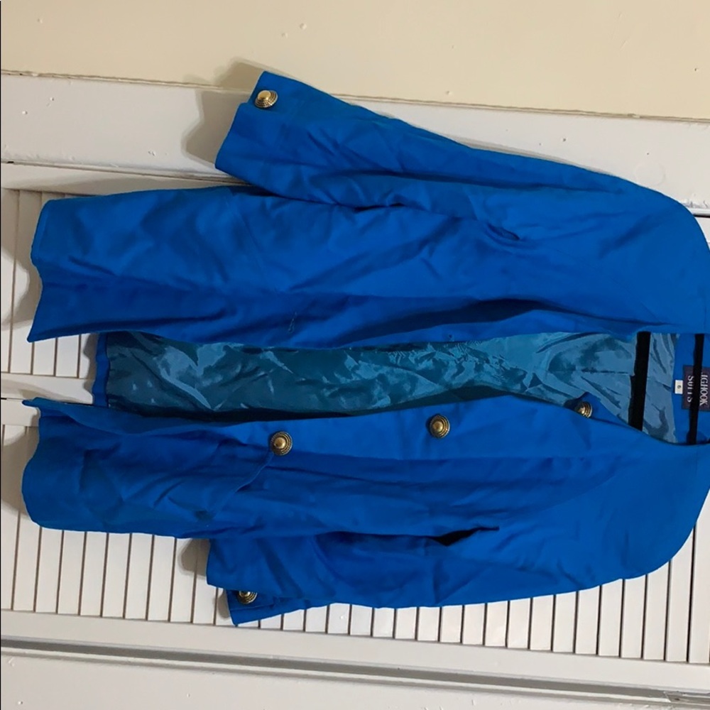 Vintage Bright Blue 1980s Blazer